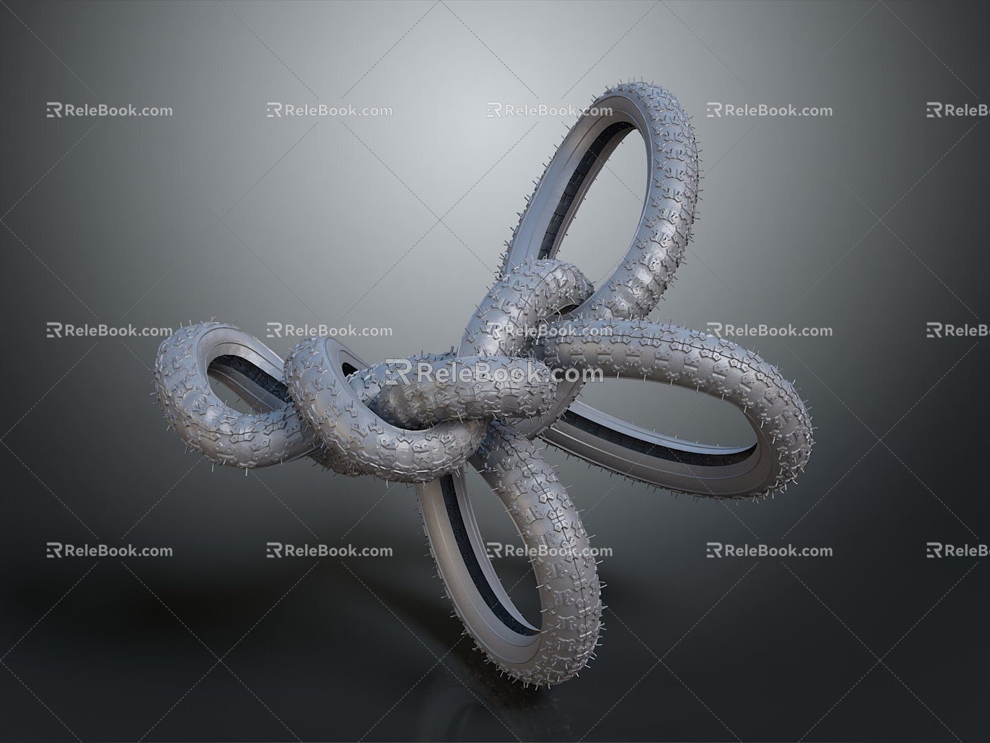 Bicycle Wheel Bicycle Tire Bicycle Outer Gear Mechanical Gear Bearing Mechanical Bearing 3d model