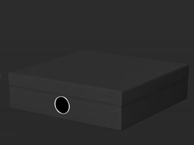 Decorative Ornament Set Featuring Black Box With Circular Hole For Home Decoration 3d model