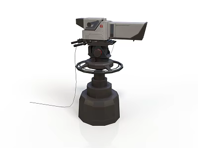 Professional Electronic Surveillance Device With Rotating Head And Stable Base Cable 3d model