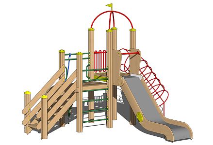 Modern slide small children'slide amusement facilities 3d model