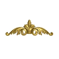Exquisite Golden Carving With Leaf Scroll And Ornamental Design Elements 3d model