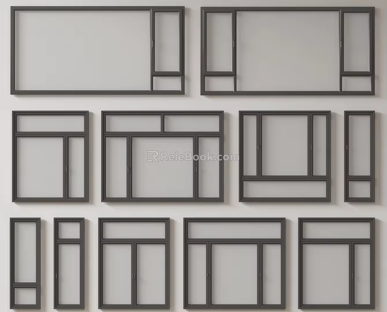 Modern windows combination windows glass windows floor-to-ceiling windows balcony windows bay windows bedroom windows sliding windows casement windows doors and windows 3d model