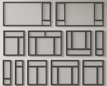 Modern windows combination windows glass windows floor-to-ceiling windows balcony windows bay windows bedroom windows sliding windows casement windows doors and windows 3d model