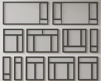 Modern windows combination windows glass windows floor-to-ceiling windows balcony windows bay windows bedroom windows sliding windows casement windows doors and windows 3d model