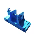 Blue Industrial Machinery Component With Precision Engineered Metal Frame And Base 3d model