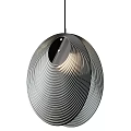 Modern Pendant Lights With Wave Texture Metal Design For Interior Decor 3d model