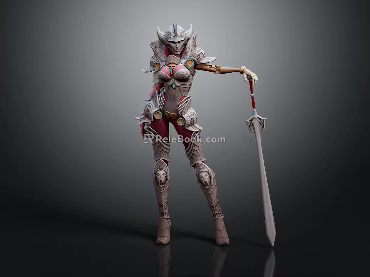 Modern Game Character Cyberwarrior Cyberman 3d model