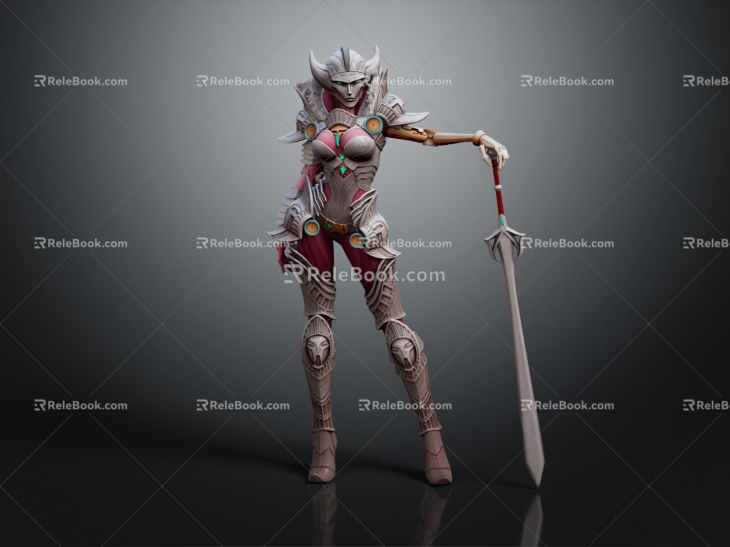 Modern Game Character Cyberwarrior Cyberman 3d model