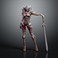 Modern Game Character Cyberwarrior Cyberman 3d model