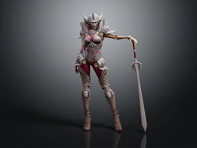 Modern Game Character Cyberwarrior Cyberman 3d model