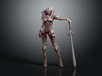 Modern Game Character Cyberwarrior Cyberman 3d model