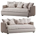 Light Colored Modern Sectional Sofa With Plush Cushions And Comfortable Design 3d model