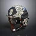 Advanced Tactical Military Weapon Helmet with Camouflage Mesh Design Adjustable Straps and Protective Structure