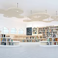 Library Reading Room Bookcase Bookshelf Books Children's Library 3d model