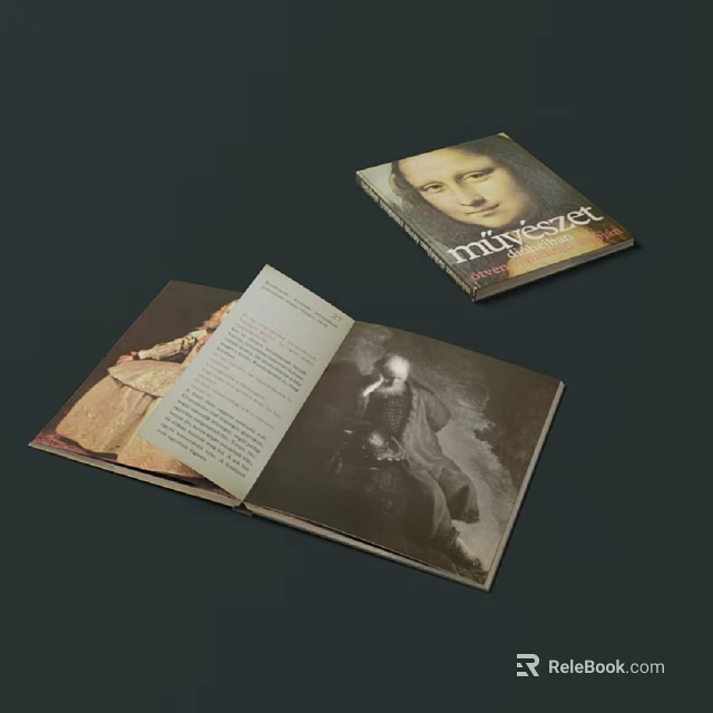 Art Magazine Featuring Portrait Cover And Illustrated Interior Pages With Text 3d model 