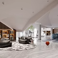 Loft Style Living Space With Sofa Gym And Bookshelves