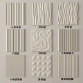 Modern Wall Panels With Small Wave Irregular Small Round And Triangular Wave Designs 3d model