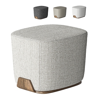 Bonaldo fabric sofa stool 3d model