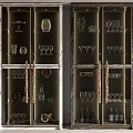 Modern Wine Cabinet With Glass Door Lighting Showcasing Wine Glasses Bottles And Decorative Items