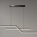 Minimalist Modern Pendant Light With Linear Geometric Structure For Indoor Design 3d model