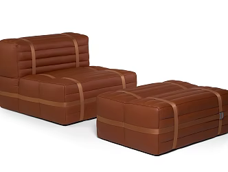 Modern Single Person Sofa Casual Sofa Chair Lazy Sofa Bandage Sofa Leather Sofa 3d model