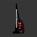 Efficient Modern Red Black Vacuum Cleaner With Long Hose For Home Cleaning Use