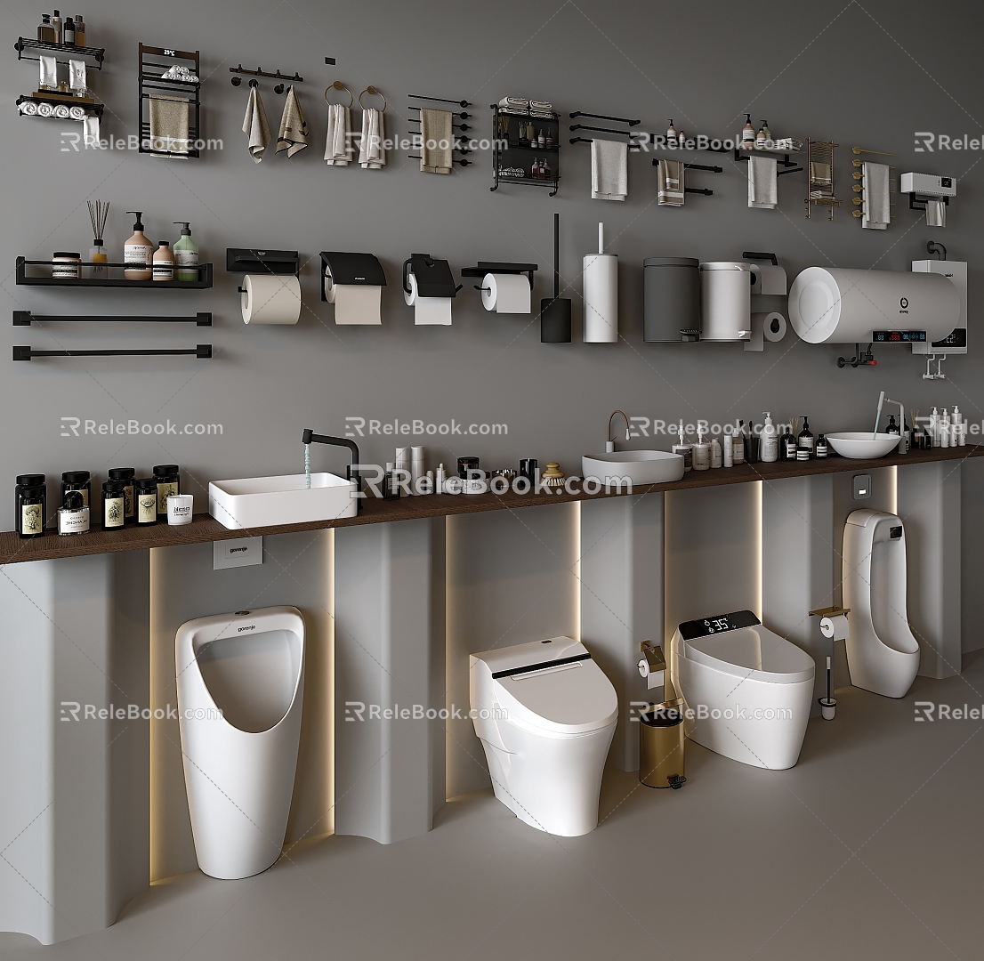 Modern Bathroom Utensils Bathroom Supplies 3d model