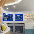 Modern Leisure Area Interior With Wooden Partitions Comfortable Sofas And Bookshelves