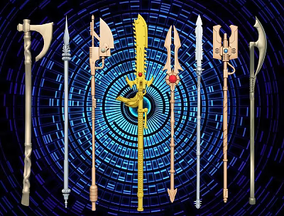 modern weapon sword skull weapon 3d model