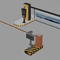 Public Facility Barrier Gate System With Automatic Recognition Control Device And Display Screen 3d model