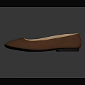 Elegant Brown Leather Flat Shoes with Square Toe for Daily Wear