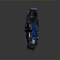 Sci Fi Mechanical Weapons Featuring Futuristic Design Blue Accents And Varied Sizes 3d model