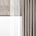 Elegant Neutral Curtains With Sheer Layers And Modern Drapes Design