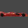 Red Ferrari Futuristic Racing Car With Aerodynamic Design And Shell Logo