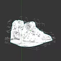 High Top Black Red White Shoes With Classic Design And Comfortable Sole