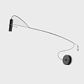 Modern Minimalist Metal Wall Lamp With Curved Design And LED Light