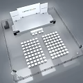 Professional Stage Setup for Lyraea Summit with White Chairs Podium and Surrounding Fencing