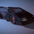 Future Cyberpunk Cars 3d model