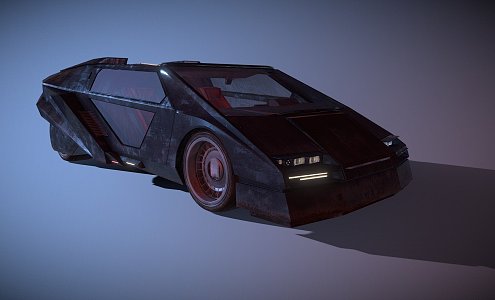 Future Cyberpunk Cars 3d model