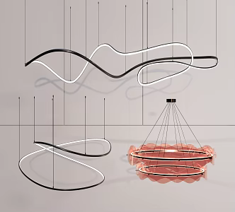 Modern chandelier 3d model