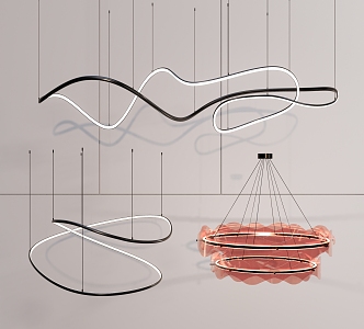 Modern chandelier 3d model