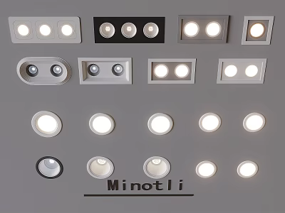 Minotli Downlights And Spotlights Various Stylish Designs For Modern Ceiling Lighting 3d model