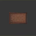 Carved Wooden Box With Intricate Floral Patterns On Lid And Side Panels