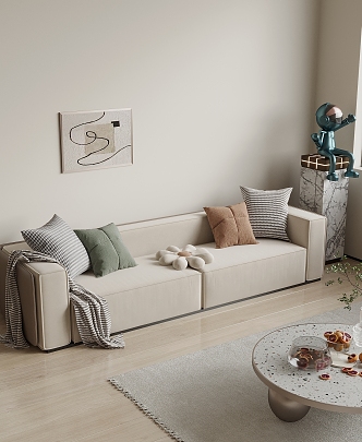 Modern double sofa 3d model