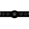 Contemporary Black Kitchen Range Hood With Multiple Control Knobs And Sleek Design