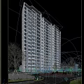 Modern High Rise Apartment Building With Glass Windows Balconies And Surrounding Trees