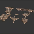 Detailed Traditional Architectural Wooden Bracket Parts For Ancient Building Structures