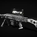 modern machine gun 3d model