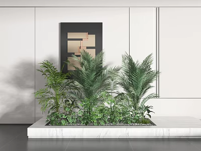 Modern Bonsai Plant Heap Green Plant Shrub Plant Combination Small Scene 3d model