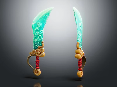 Modern Knife Game Knife Crystal Knife 3d model